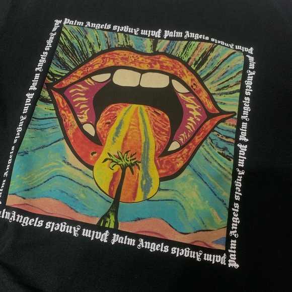 Palm Angels Artistic Black T-Shirt - Picture 2 of 4